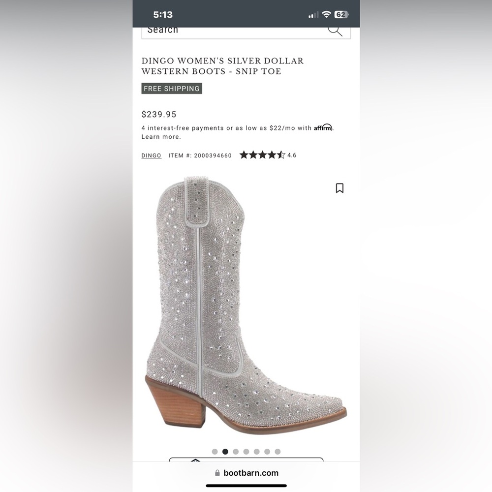 Dingo Silver Studded Heeled Boots